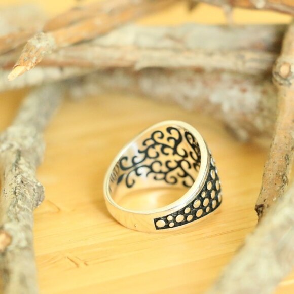 925 Sterling Silver Men's Points Rings GiftFor Him - Picture 6 of 8